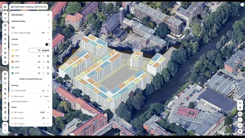 Pliera Gen building configuration interface